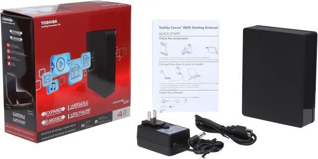 Alt view image 8 of 7 - TOSHIBA Canvio Desk 4TB USB 3.0 3.5" Desktop External Hard Drive HDWC240XK3J1 Black