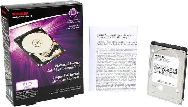 Alt view image 6 of 6 - TOSHIBA PH2100U-1SHD 1TB + 8GB NAND Flash 5400 RPM 32MB Cache SATA 6.0Gb/s 2.5" Internal Solid State Hybrid Drive