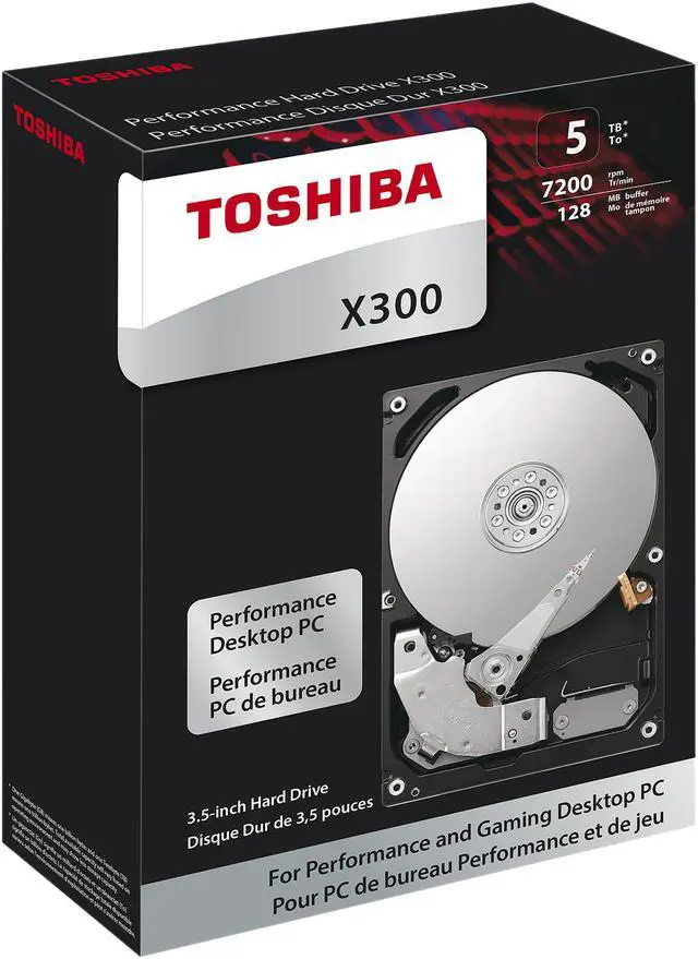 Alt view image 8 of 7 - Toshiba X300 5TB Performance & Gaming Internal Hard Drive 7200 RPM SATA 6Gb/s 128MB Cache 3.5 inch - HDWE150XZSTA (RETAIL PACKAGE)