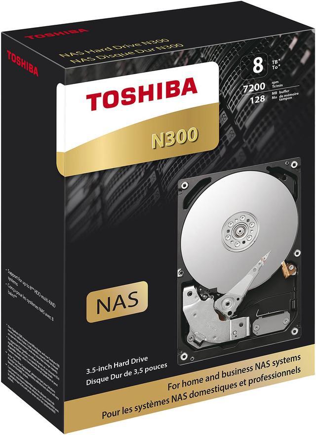 Alt view image 6 of 6 - Toshiba N300 8TB NAS Internal Hard Drive 7200 RPM SATA 6Gb/s 128MB Cache 3.5inch - HDWN180XZSTA (RETAIL PACKAGE)