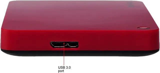 Alt view image 6 of 11 - Toshiba Canvio Advance 1TB Portable External Hard Drive USB 3.0 Red - HDTC910XR3AA