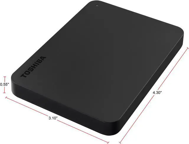 Alt view image 5 of 11 - Toshiba Canvio Basics 1TB Portable External Hard Drive USB 3.0 Black - HDTB410XK3AA