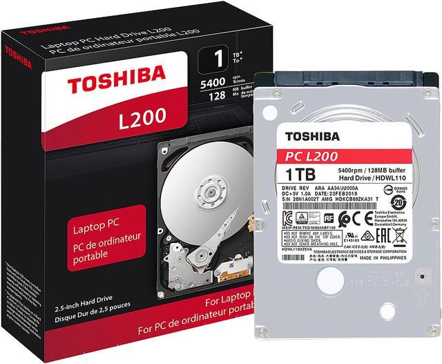 Toshiba L200 1TB Laptop PC Internal Hard Drive 5400 RPM SATA 6Gb/s 128 MB Cache 2.5 inch 7.0mm Height - HDWL110XZSTA (RETAIL - Newegg.com
