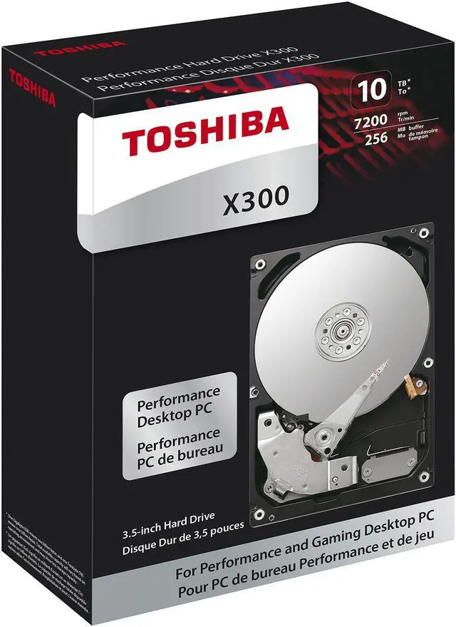 Alt view image 7 of 7 - Toshiba X300 10TB Performance & Gaming Internal Hard Drive 7200 RPM SATA 6Gb/s 256MB Cache 3.5 inch - HDWR11AXZSTA (RETAIL PACKAGE)