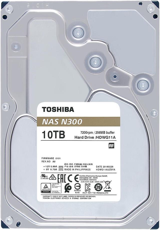Toshiba N300 3.5 10TB 7200 RPM SATA III HDD (HDWG11AUZSVA) - Bleepbox