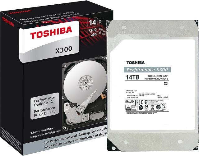 TOSHIBA X300 HDWR21EXZSTA 14TB 7200 RPM 256MB Cache SATA 6.0Gb/s