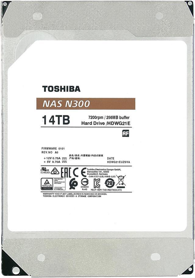 Disque dur interne Toshiba N300 NAS 3.5 14 To Blanc et Marron