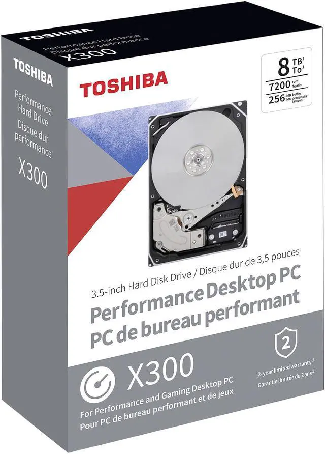 Alt view image 6 of 6 - TOSHIBA X300 HDWR180XZSTA 8TB 7200 RPM 256MB Cache SATA 6.0Gb/s 3.5" Internal Hard Drive