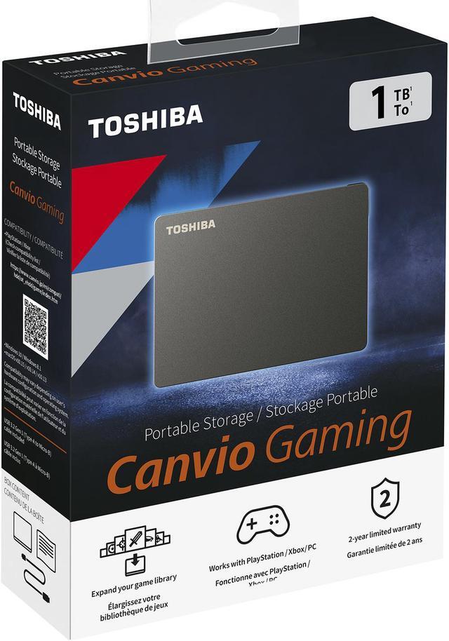 Alt view image 12 of 12 - TOSHIBA 1TB Canvio Gaming Portable External Hard Drive USB 3.0 Model HDTX110XK3AA Black