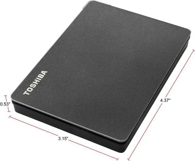 Alt view image 5 of 12 - TOSHIBA 2TB Canvio Gaming Portable External Hard Drive USB 3.0 Model HDTX120XK3AA Black