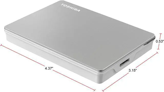 Alt view image 5 of 8 - TOSHIBA 1TB Canvio Flex Portable External Hard Drive USB 3.0 Model HDTX110XSCAA Silver