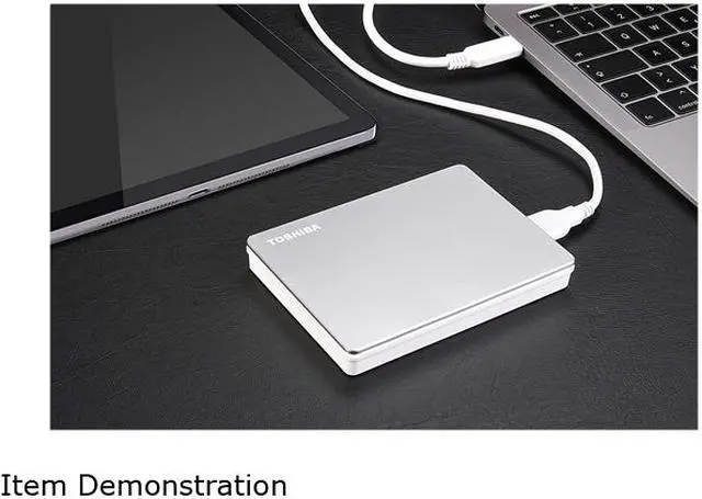 Alt view image 7 of 8 - TOSHIBA 2TB Canvio Flex Portable External Hard Drive USB 3.0 Model HDTX120XSCAA Silver