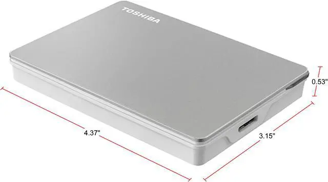 Alt view image 5 of 8 - TOSHIBA 2TB Canvio Flex Portable External Hard Drive USB 3.0 Model HDTX120XSCAA Silver