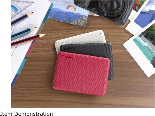 Alt view image 9 of 10 - TOSHIBA 1TB Canvio Advance Portable External Hard Drive USB 3.0 Model HDTCA10XR3AA Red