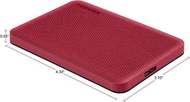Alt view image 4 of 10 - TOSHIBA 2TB Canvio Advance Portable External Hard Drive USB 3.0 Model HDTCA20XR3AA Red