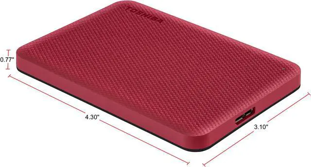 Alt view image 4 of 10 - TOSHIBA 4TB Canvio Advance Portable External Hard Drive USB 3.0 Model HDTCA40XR3CA Red