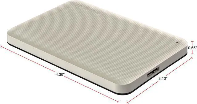 Alt view image 6 of 11 - TOSHIBA 1TB Canvio Advance Portable External Hard Drive USB 3.0 Model HDTCA10XW3AA White