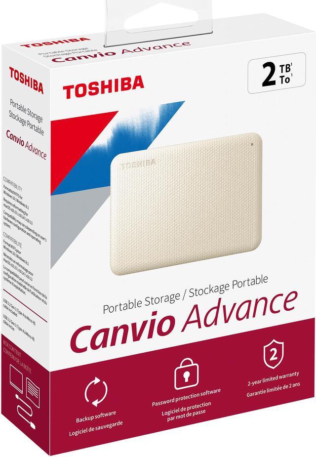 Alt view image 12 of 12 - TOSHIBA 2TB Canvio Advance Portable External Hard Drive USB 3.0 Model HDTCA20XW3AA White