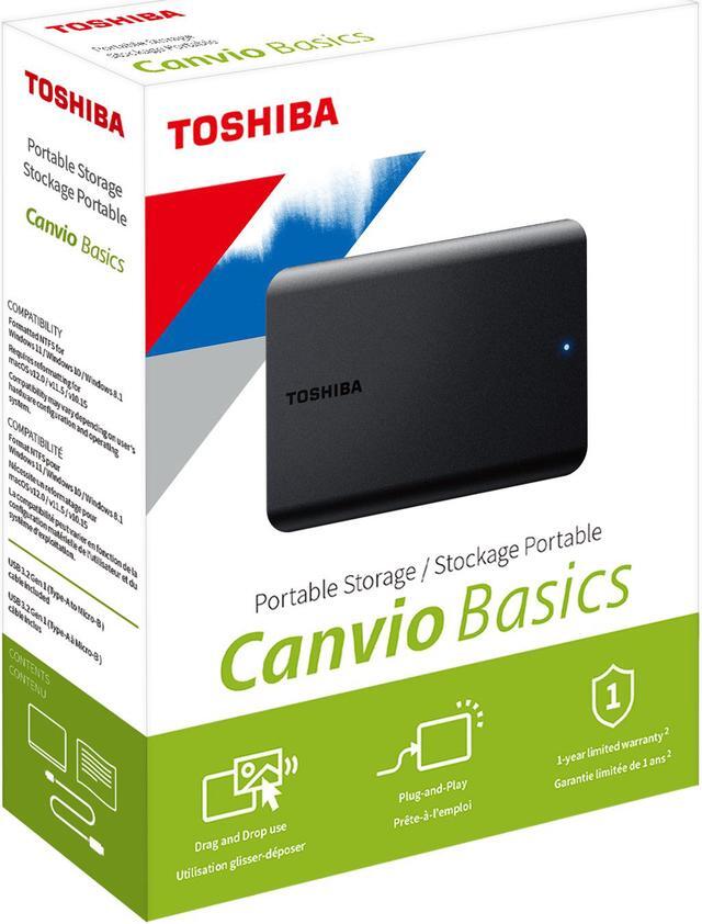 Alt view image 9 of 9 - TOSHIBA 2TB Canvio Basics Portable Hard Drive USB 3.0 Model HDTB520XK3AA Matte Black