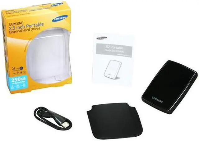 Alt view image 6 of 6 - SAMSUNG S2 Portable 250GB USB 2.0 2.5" External Hard Drive HXMU025DA/G22 Piano Black