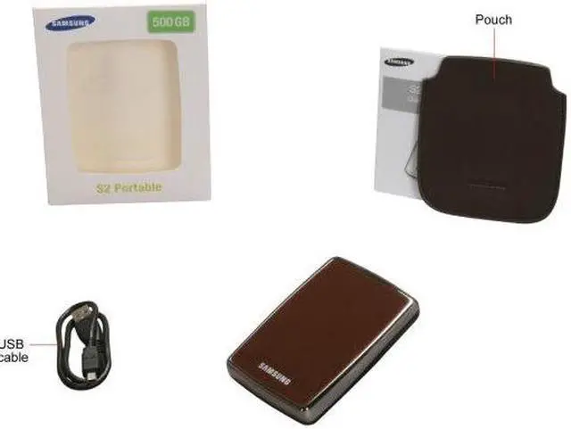 Alt view image 5 of 5 - SAMSUNG S2 Portable 500GB USB 2.0 2.5" External Hard Drive HXMU050DA/G52 Chocolate Brown