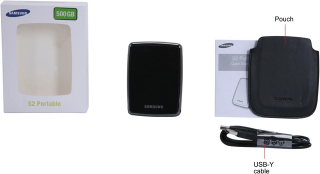 Alt view image 5 of 5 - SAMSUNG 500GB USB 2.0 2.5" External Hard Drive HXMU050DA/G22 Piano Black