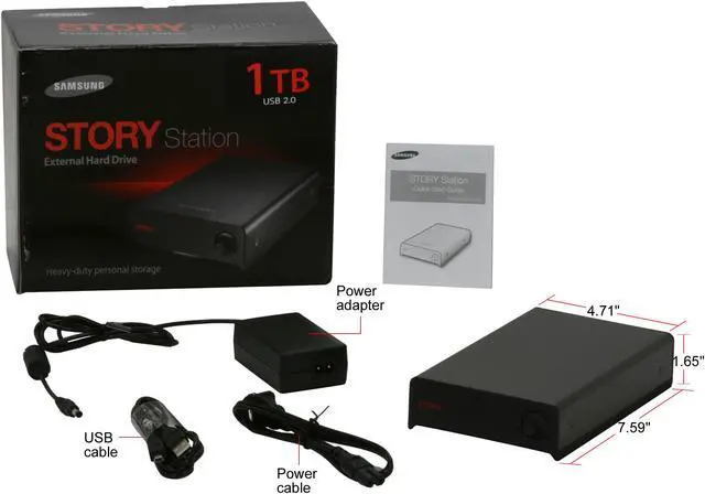 Alt view image 9 of 9 - SAMSUNG STORY Station 1TB USB 2.0 3.5" External Hard Drive HX-DU010EB