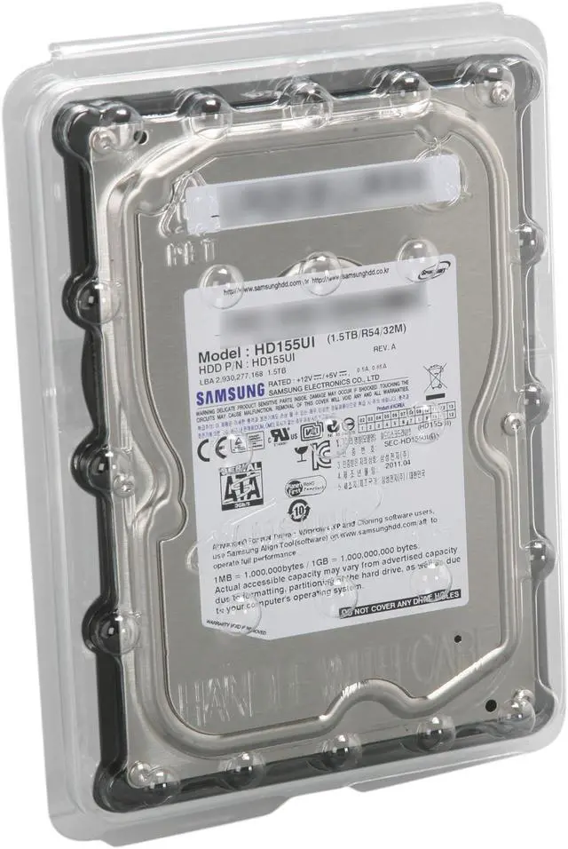Alt view image 5 of 5 - SAMSUNG Spinpoint F4EG HD155UI 1.5TB 5400 RPM 32MB Cache SATA 3.0Gb/s 3.5" Internal Hard Drive Bare Drive