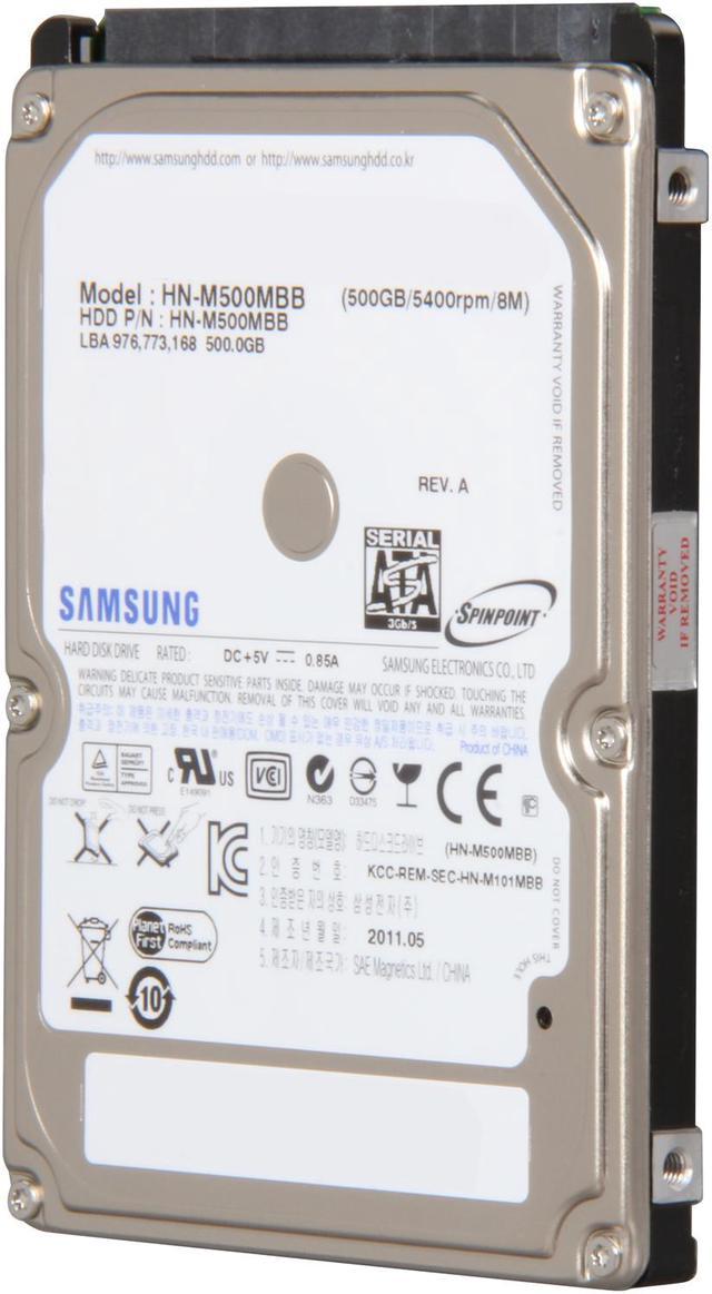 Seagate Samsung Spinpoint M8 ST500LM012 (HN-M500MBB/EX2) 500GB 5400 RPM 8MB  Cache SATA 6.0Gb/s 2.5