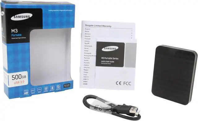 Alt view image 5 of 5 - SAMSUNG M3 Portable 500GB USB 3.0 2.5" External Hard Drive HX-M500TCB/G Black