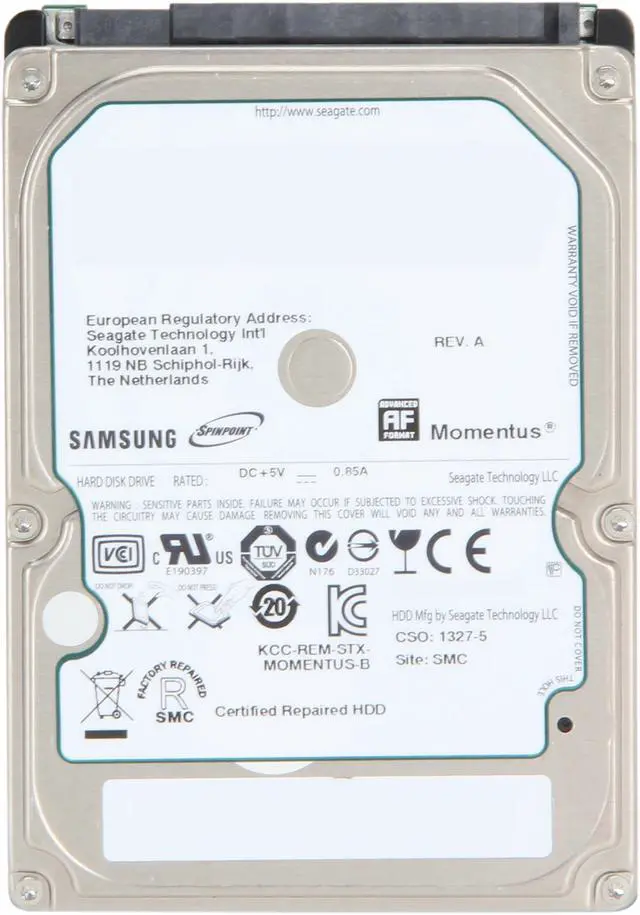 Alt view image 2 of 4 - SAMSUNG Spinpoint M8 ST1000LM024 1TB 5400 RPM 8MB Cache SATA 3.0Gb/s 2.5" Internal Notebook Hard Drive Bare Drive