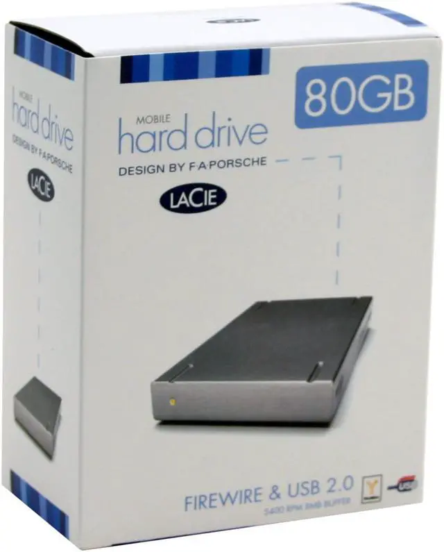 Alt view image 4 of 4 - LACIE Mobile Design by F.A. Porsche 80GB 5400 RPM 2.5" USB 2.0 / Firewire400 External Hard Drive Model 300765