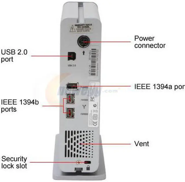 Alt view image 4 of 6 - LACIE d2 320GB 7200 RPM 3.5" USB 2.0 / Firewire400 / Firewire800 External Hard Drive Model 301146U