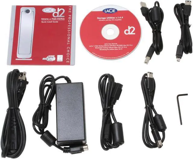 Alt view image 5 of 6 - LACIE d2 320GB 7200 RPM 3.5" USB 2.0 / Firewire400 / Firewire800 External Hard Drive Model 301146U