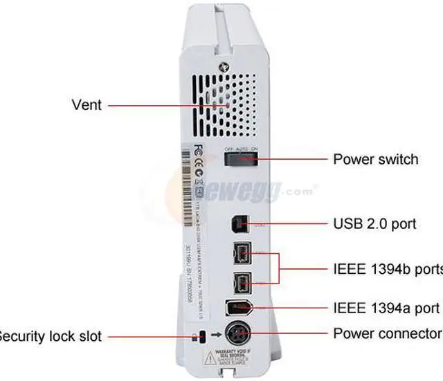 Alt view image 4 of 7 - LACIE Big Disk Extreme+ 1TB 7200 RPM 3.5" USB 2.0 / Firewire400 / Firewire800 External Hard Drive Model 301199U