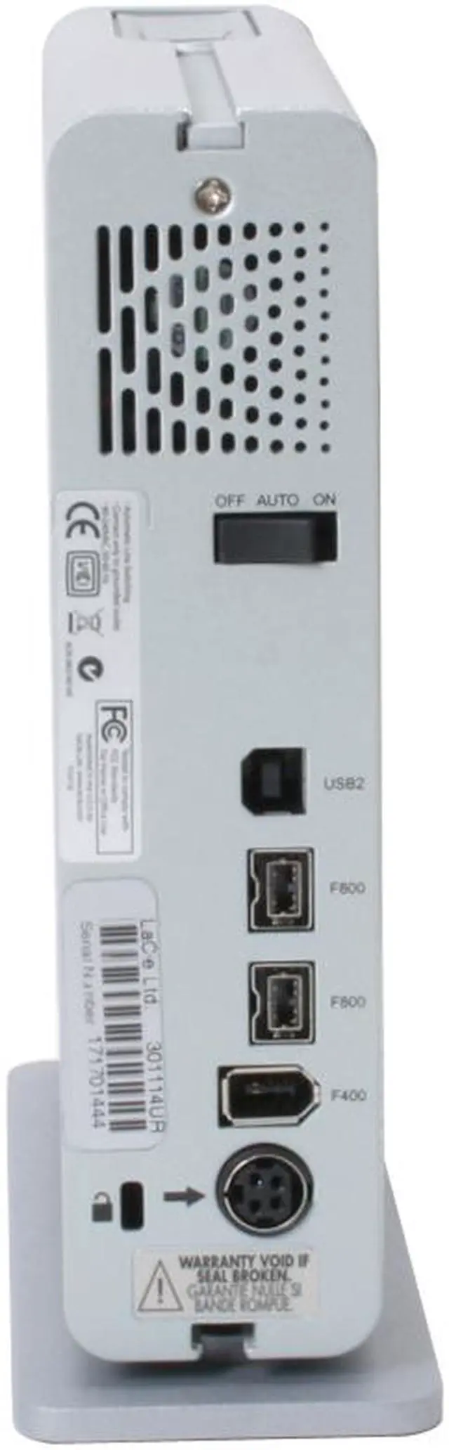 Alt view image 9 of 12 - LACIE d2 SAFE 500GB 7200 RPM 3.5" USB 2.0 / Firewire400 / Firewire800 External Hard Drive Model 301114U