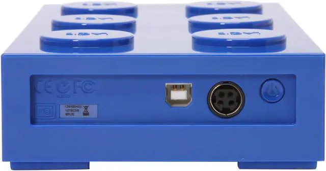 Alt view image 3 of 7 - LaCie Brick Desktop 500GB USB 2.0 3.5" External Hard Drive 301819U Blue