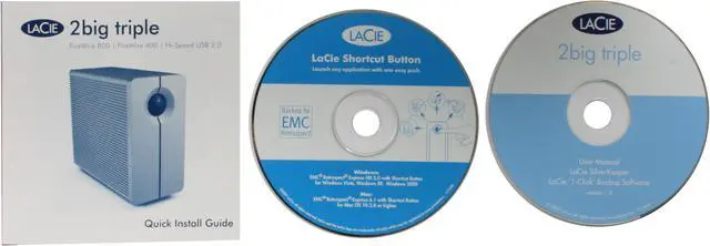 Alt view image 6 of 7 - LaCie 2TB USB 2.0 / Firewire400 / Firewire800 2big USB Triple Interface External Hard Drive 301256U