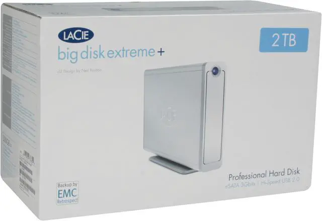 Alt view image 7 of 7 - LaCie Big Disk Extreme+ Dual 2TB USB 2.0 / eSATA 3.5" External Hard Drive 301296U