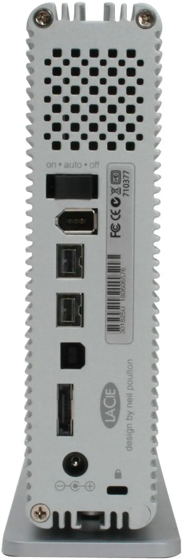 Alt view image 4 of 7 - LACIE d2 Quadra 500GB 7200 RPM 3.5" USB 2.0 / Firewire400 / Firewire800 / eSATA Mac Storage Model 301825U