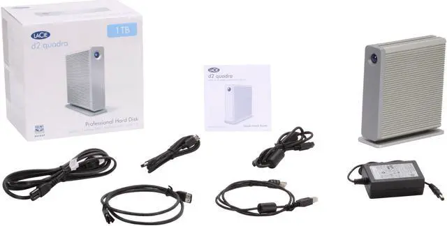 Alt view image 6 of 6 - LACIE d2 Quadra 1TB 7200 RPM 3.5" USB 2.0 / Firewire400 / Firewire800 / eSATA Mac Storage Model 301442U