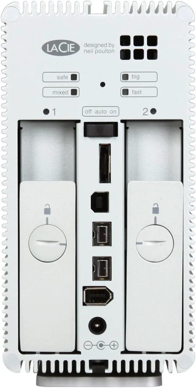 Alt view image 4 of 5 - LaCie 2big Quadra 2TB USB 2.0 / Firewire400 / Firewire800 / eSATA 3.5" External Hard Drive 301352U