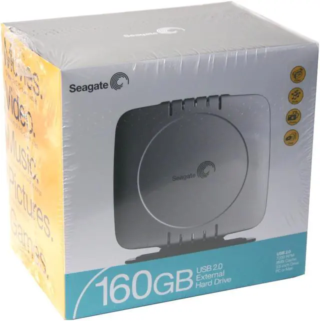 Alt view image 5 of 5 - Seagate 160GB USB 2.0 3.5" External Hard Drive ST3160026A-RK