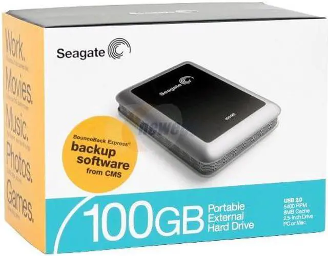 Alt view image 2 of 4 - Seagate Portable 100GB USB 2.0 2.5" External Hard Drive ST9100801U2-RK