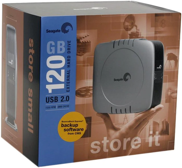 Alt view image 3 of 3 - Seagate BounceBack Express 120GB USB 2.0 External Hard Drive ST3120027A-RK