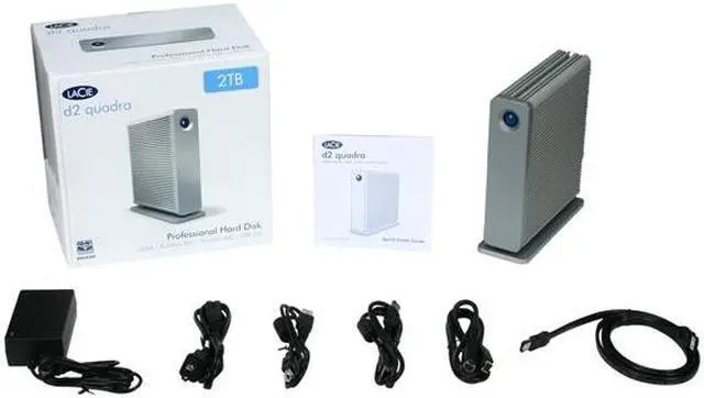 Alt view image 5 of 5 - LaCie d2 Quadra 2TB USB 2.0 / Firewire400 / Firewire800 / eSATA 3.5" External Hard Drive 301500U