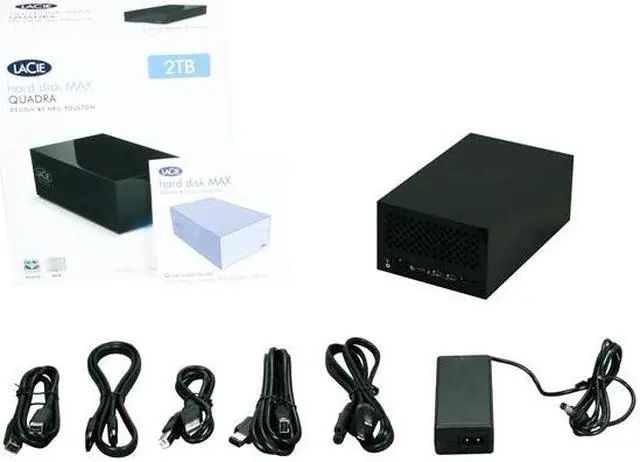 Alt view image 5 of 5 - LaCie MAX Quadra 2TB USB 2.0 / Firewire400 / Firewire800 / eSATA 3.5" External Hard Drive 301850U