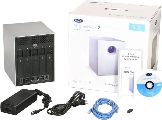 Alt view image 5 of 5 - LACIE 301511U 5TB 5big Network 2 Professional 5-Bay RAID Server