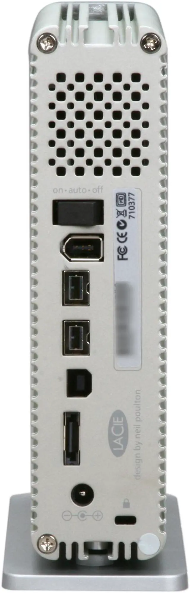 Alt view image 4 of 5 - LaCie d2 Quadra 3TB USB 2.0 / Firewire400 / Firewire800 / eSATA 3.5" External Hard Drive 301560U