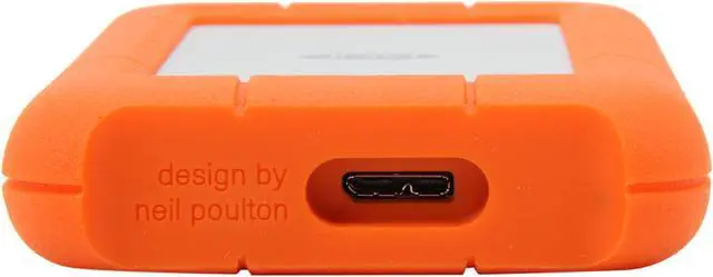 Alt view image 5 of 5 - LaCie 1TB Rugged Mini External Hard Drive USB 3.0 Model LAC301558 Orange